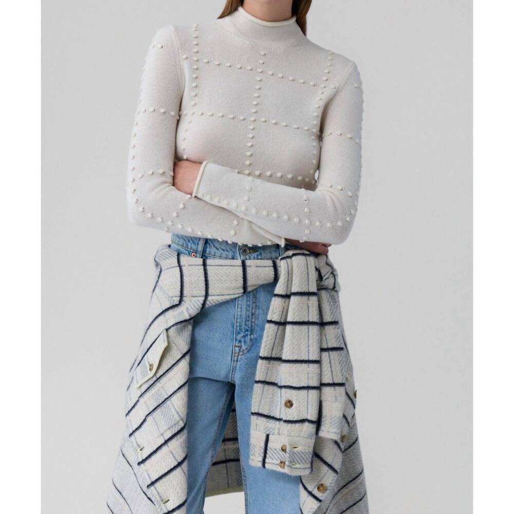 NEW GUEST IN RESIDENCE popcorn sweater in cream